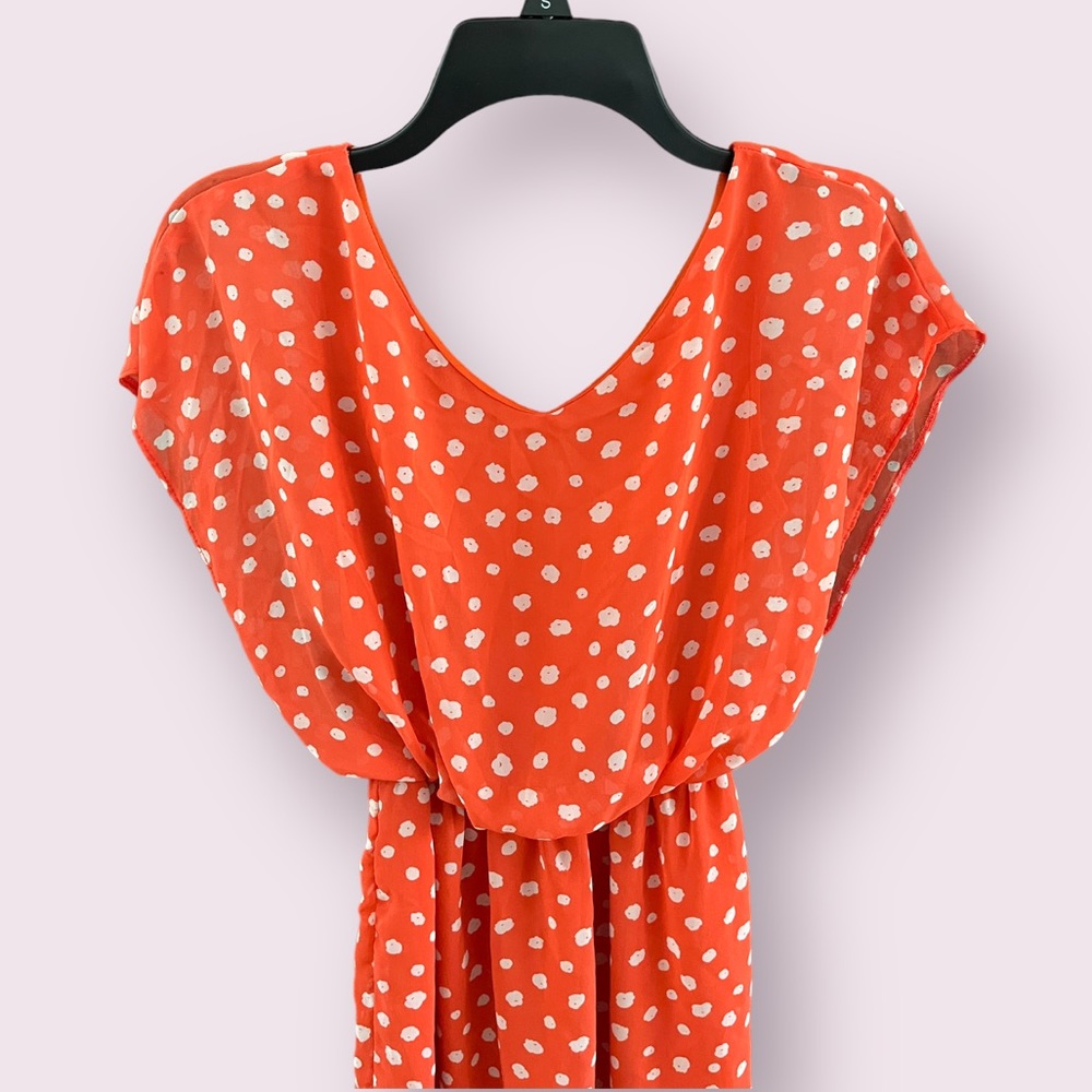 LUSH‎ Orange and White Summer Dress size Small - Picture 2 of 5